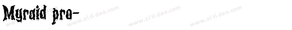 Myraid pro字体转换